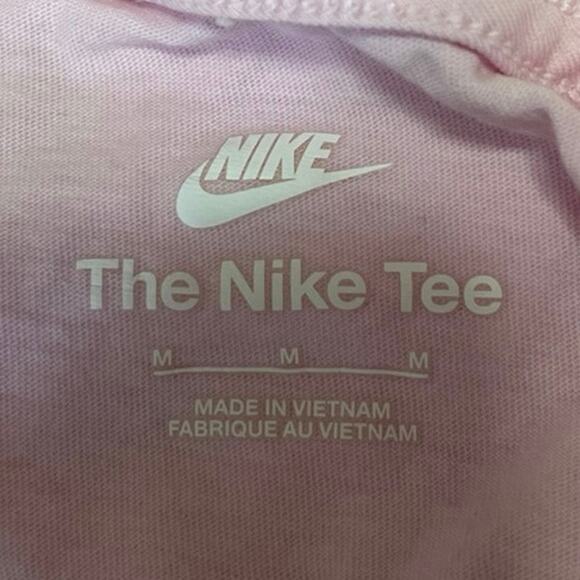 Nike Pink Embroidered Logo Crew Neck Athleisure Basic T Shirt Tee Top Size M - Picture 4 of 5